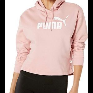 Pink puma cropped sweatshirt